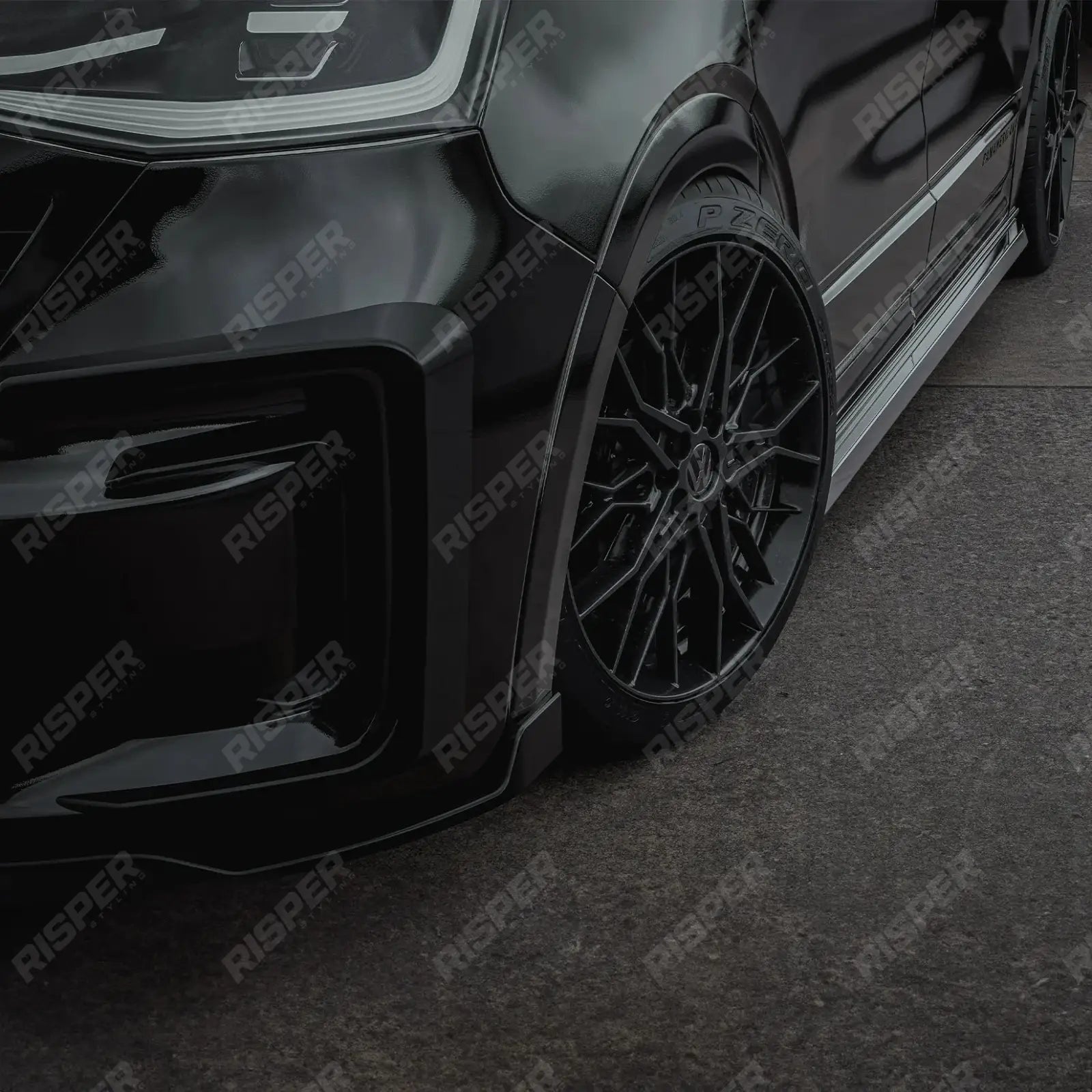 Volkswagen Transporter LWB T7 2025 On Trapezoid Side Bars In Stainless Steel