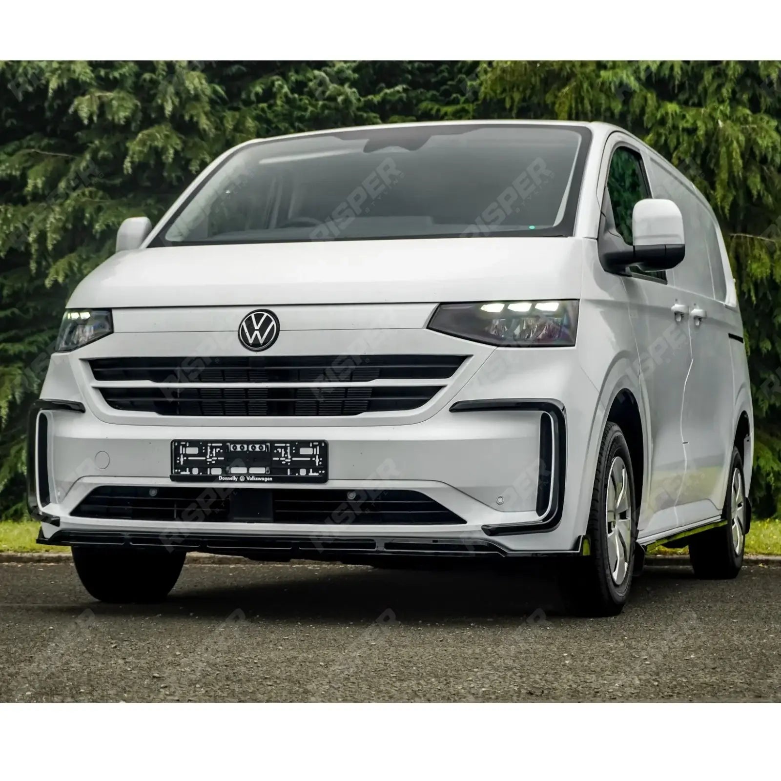 Volkswagen Transporter T7 2025 on Front Splitter Lip In Gloss Black Front Splitter