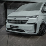 Volkswagen Transporter T7 2025 on Outer Canard Loops In Gloss Black Front Splitter