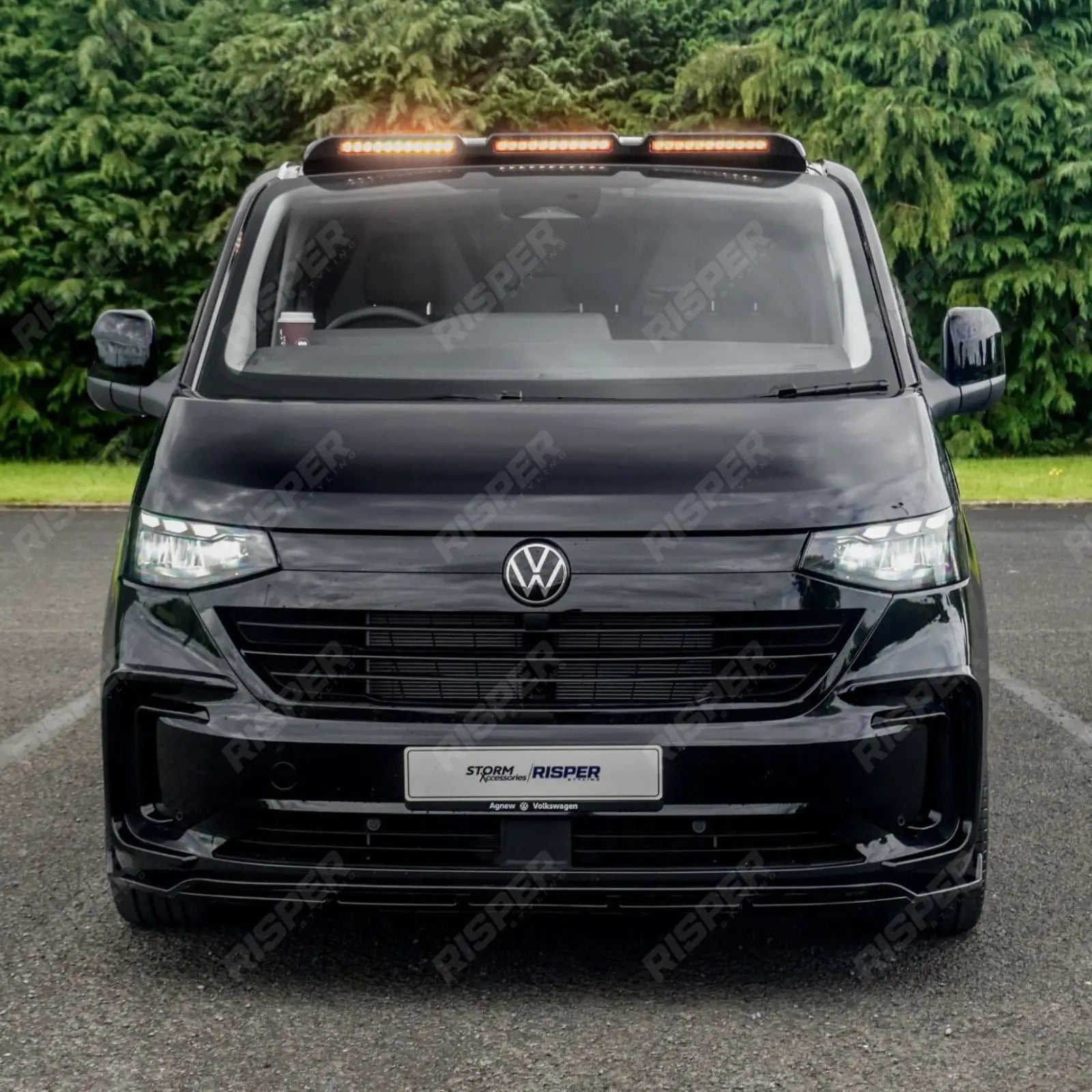 Volkswagen Transporter T7 LWB 2025 on V1 Premium Aero Kit In Gloss Black Body Kit