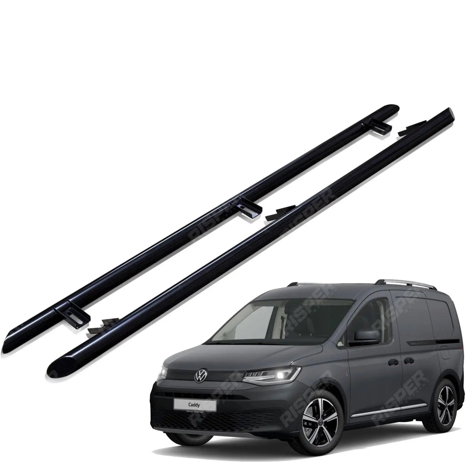 Vw Caddy 2021 On – Side Bars Steps – Angular Type – Short Wheel Base – Black – 60mm