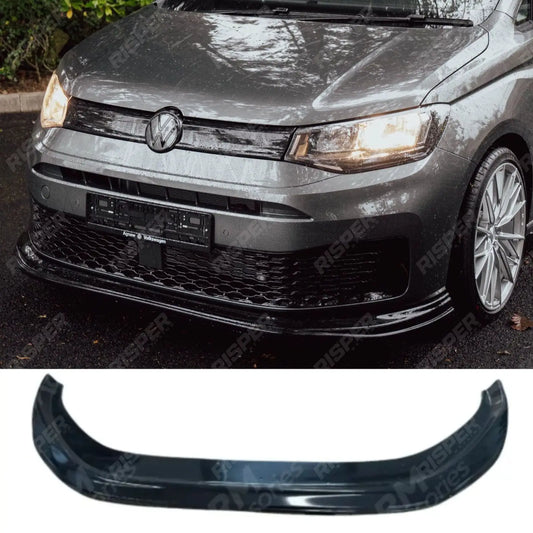 VW Caddy 2021 Onwards - Gloss Black Front Splitter Front Splitter