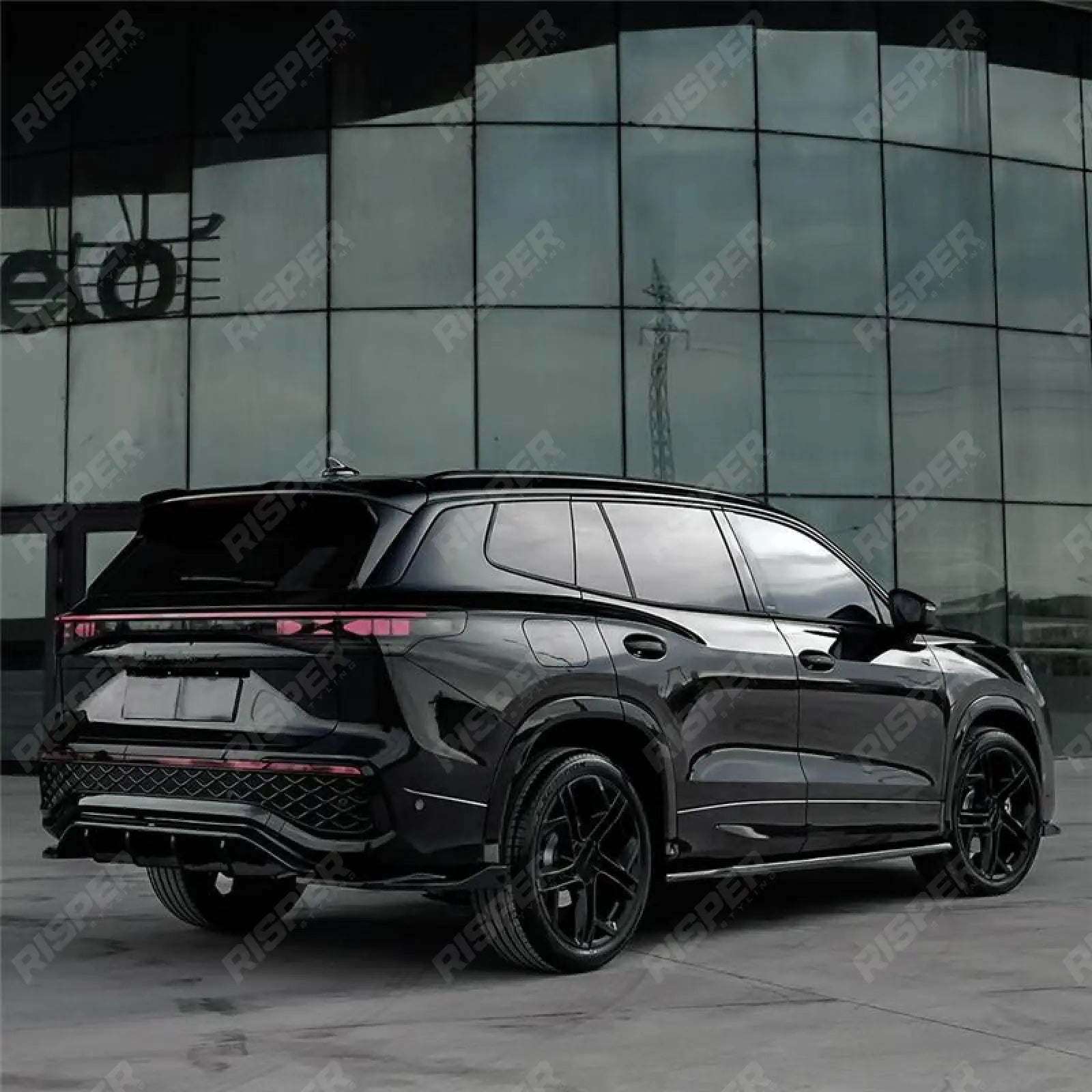 VW Tayron R-Line 2025 On Aero Body Kit In Gloss Black Aero Kit