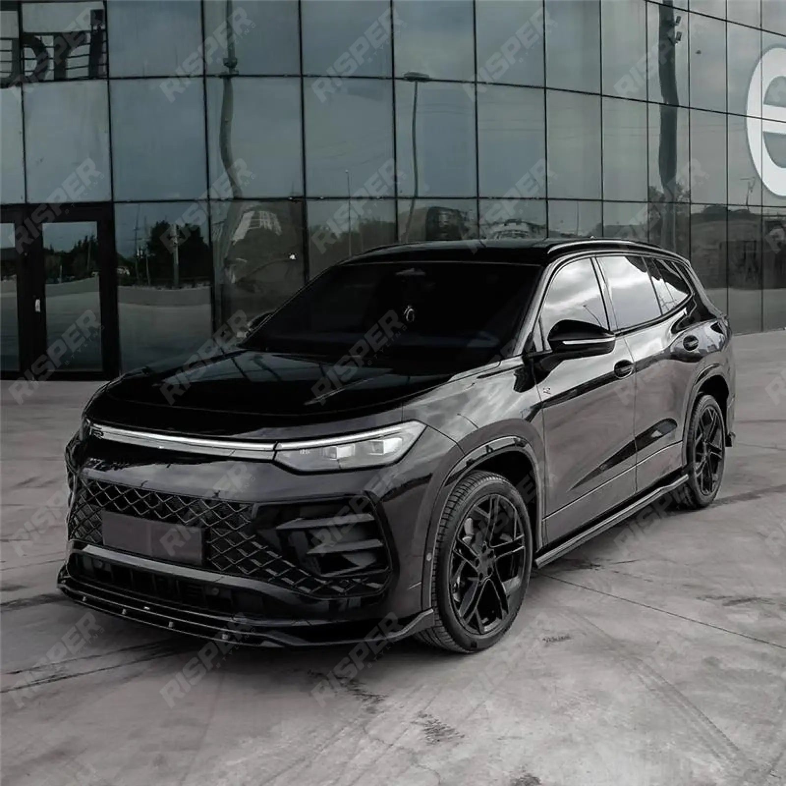 VW Tayron R-Line 2025 On Aero Body Kit In Gloss Black Aero Kit