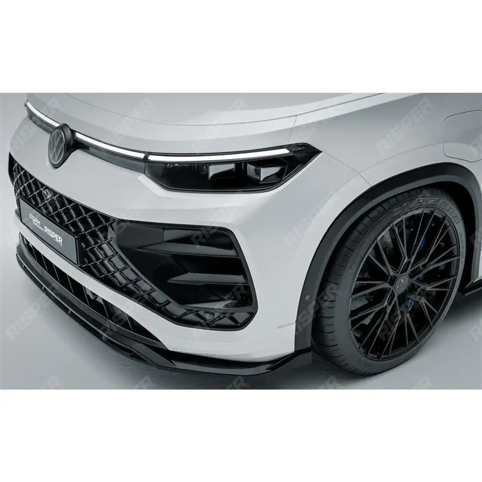 VW Tayron R-Line MK1 2025 On Front Splitter In Gloss Black Front Splitter