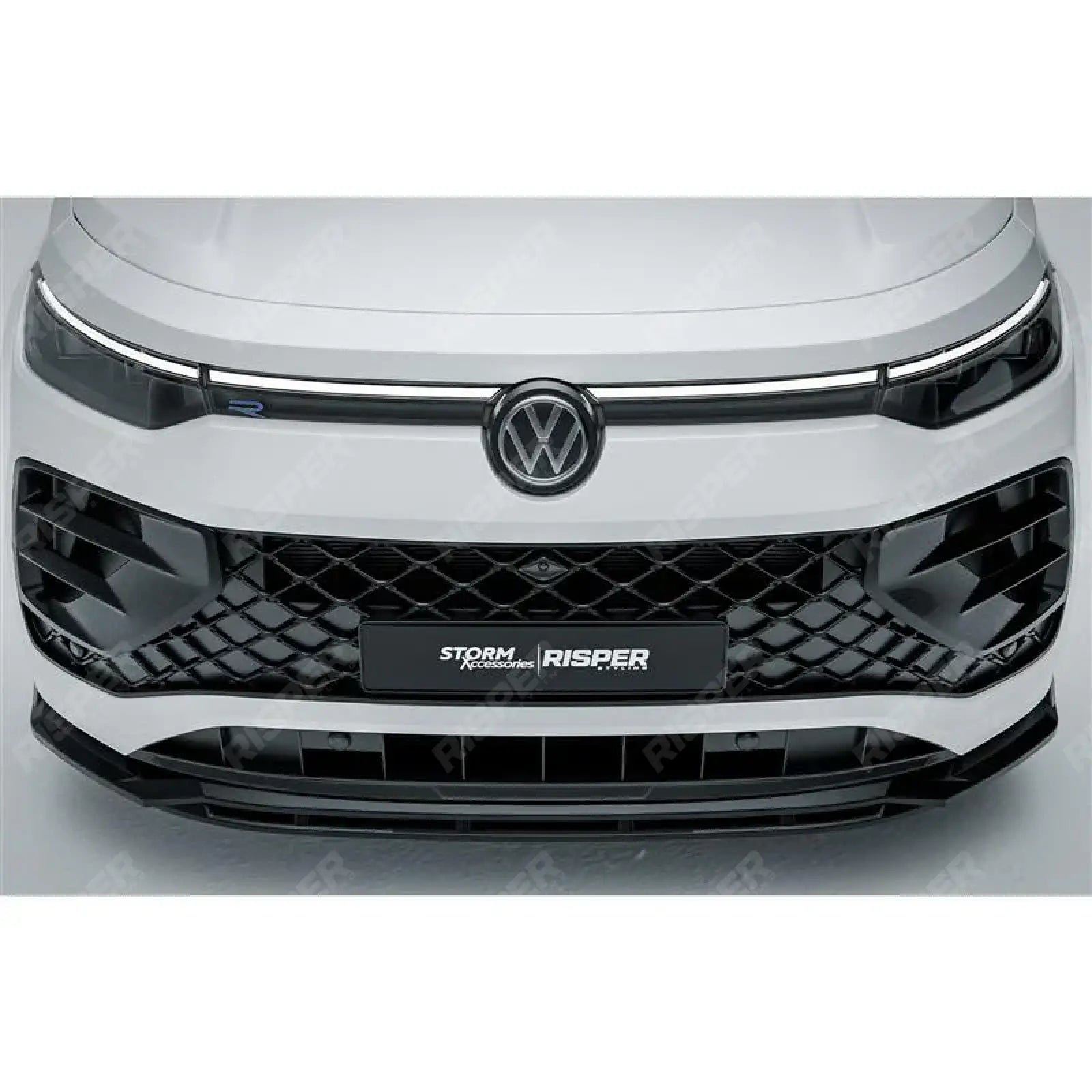 VW Tayron R-Line MK1 2025 On Front Splitter In Gloss Black Front Splitter