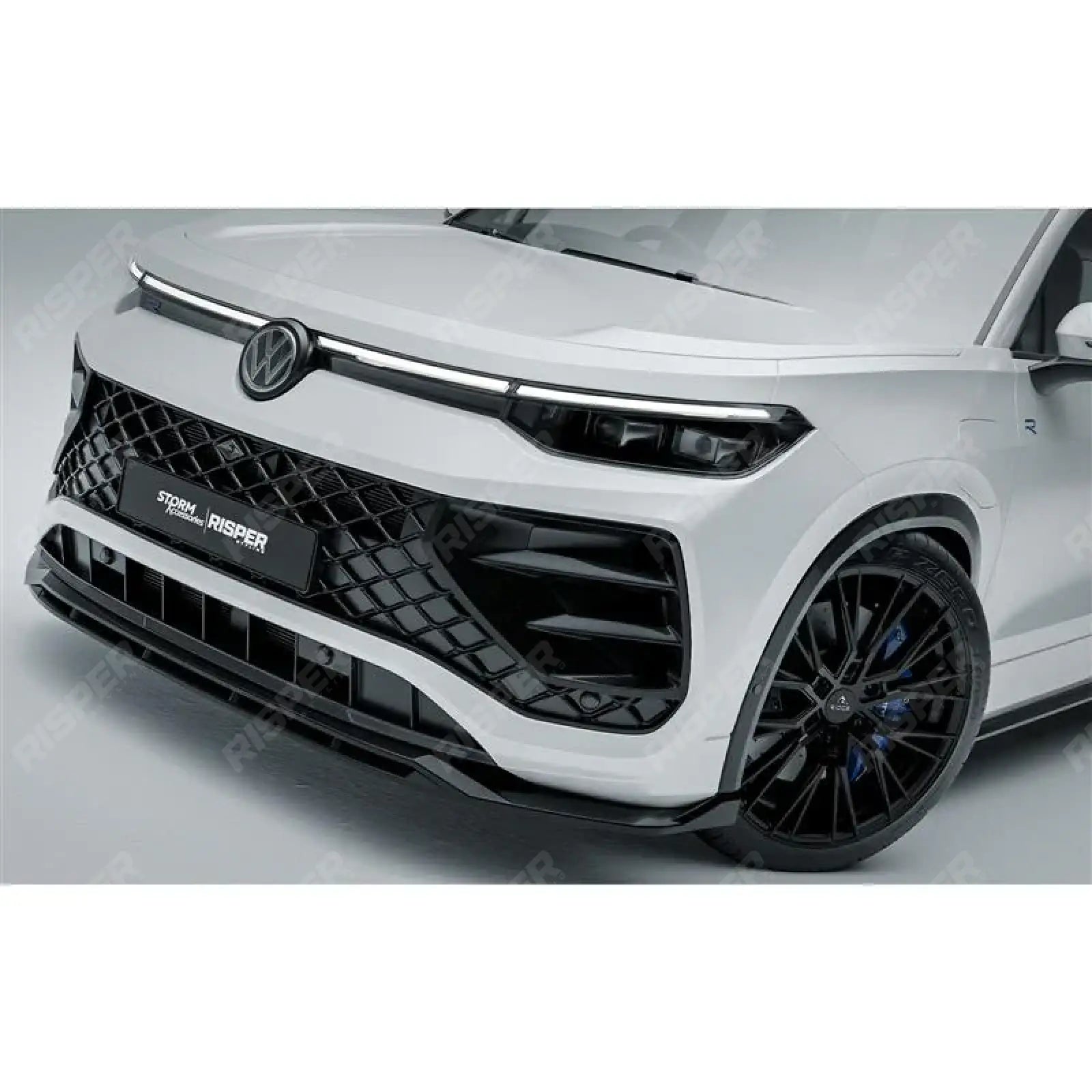 VW Tayron R-Line MK1 2025 On Front Splitter In Gloss Black Front Splitter