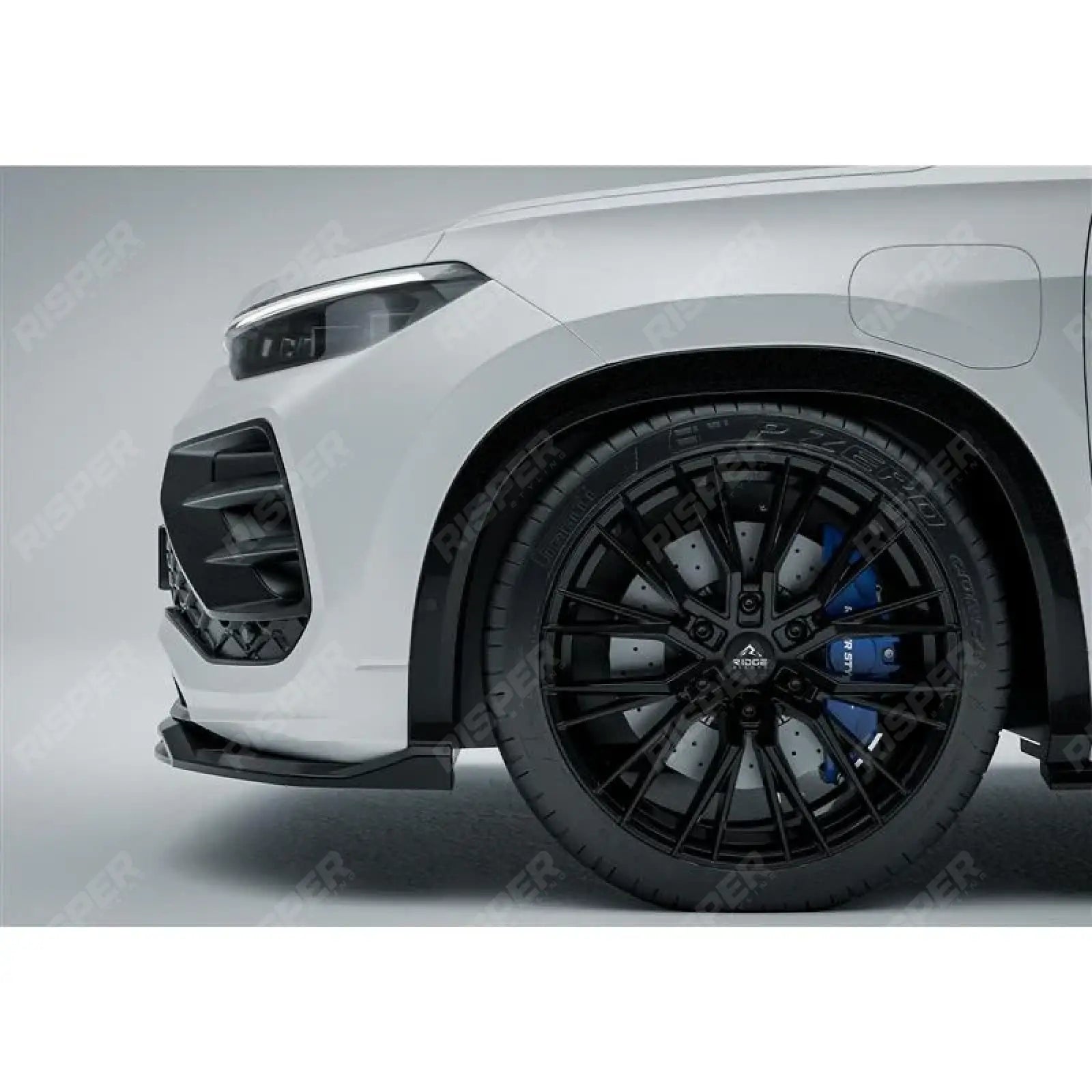 VW Tayron R-Line MK1 2025 On Front Splitter In Gloss Black Front Splitter