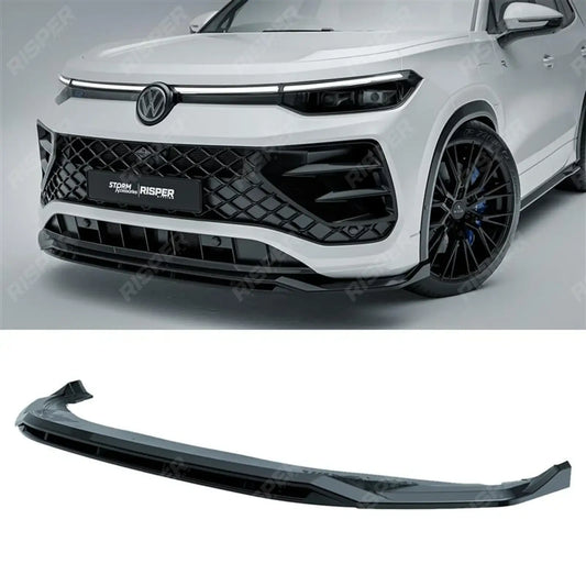VW Tayron R-Line MK1 2025 On Front Splitter In Gloss Black Front Splitter