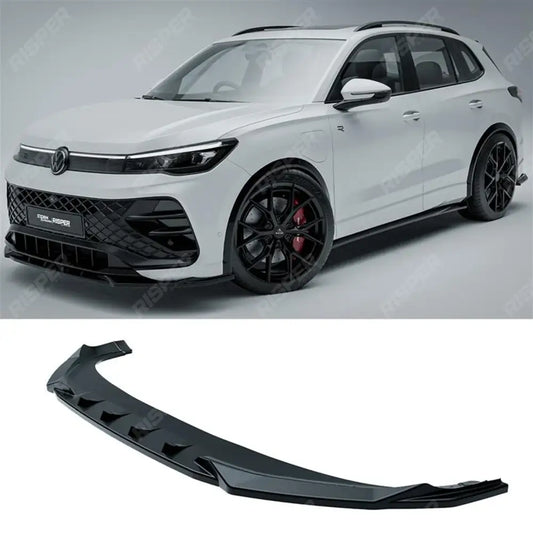 VW Tiguan R-Line MK3 2024 On Front Splitter In Gloss Black Front Splitter