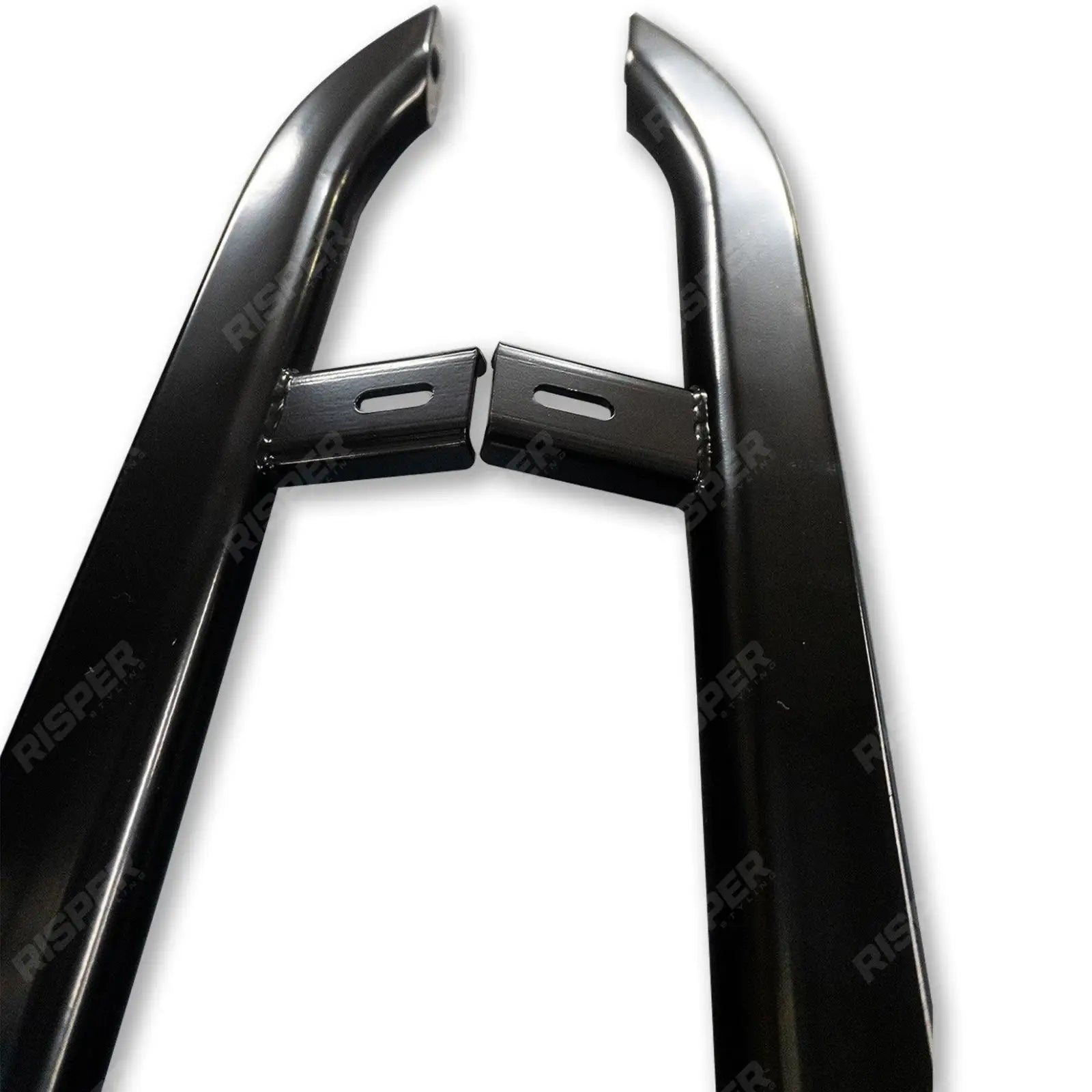 VW Transporter T5 & T6 LWB 2003 - 2023 Trapezoid Side Bars in Gloss Black