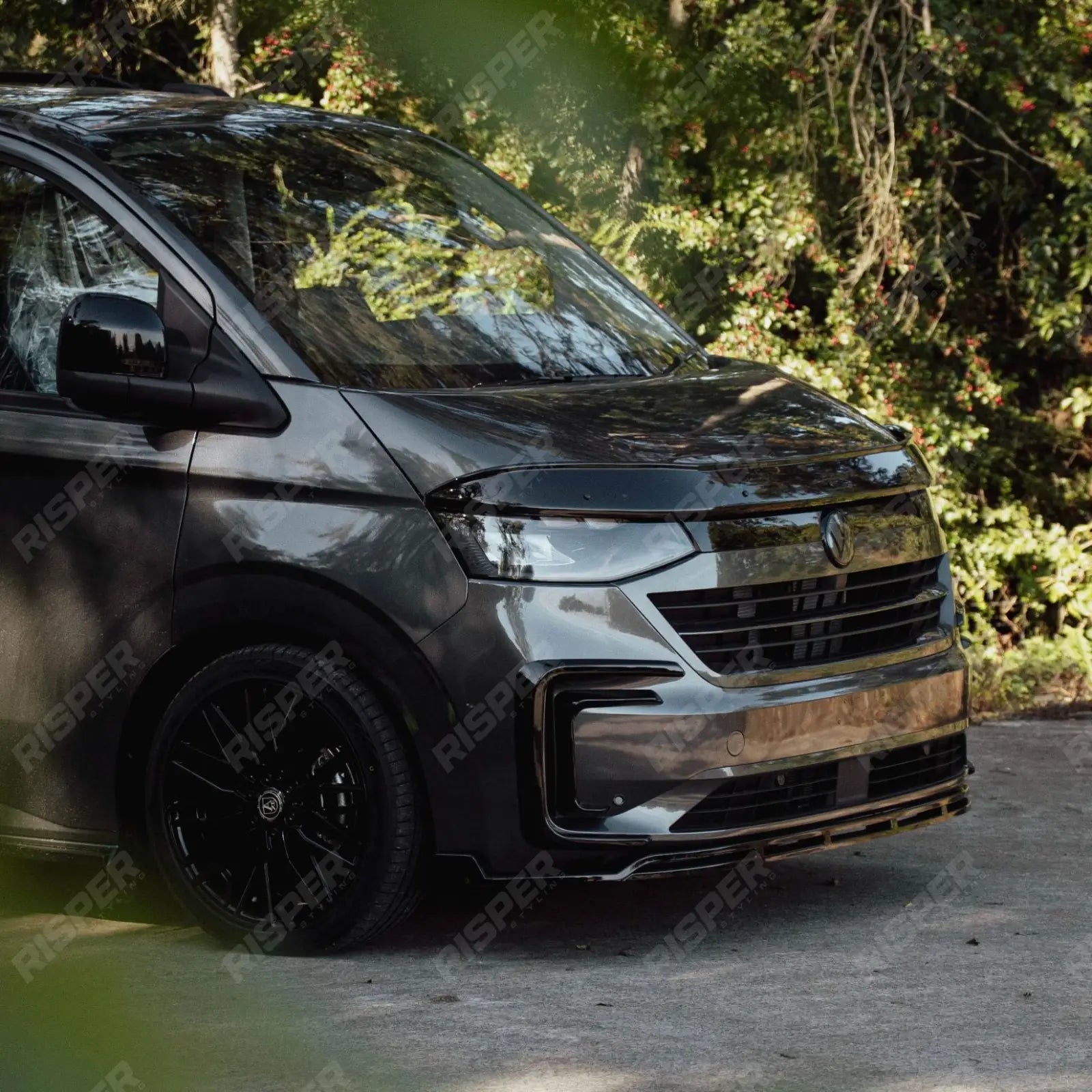 VW Transporter T7 2024 On STX Bonnet Guard Protector – Black Bonnet Guard