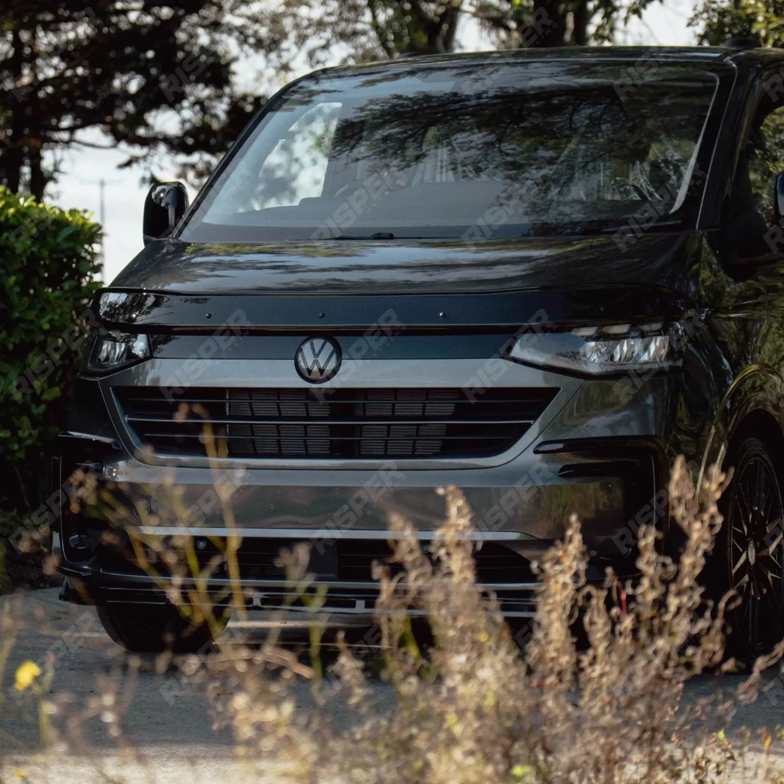 VW Transporter T7 2024 On STX Bonnet Guard Protector – Black Bonnet Guard
