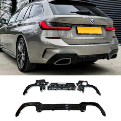 BMW G20/G21 M340i Pre LCI 2019-2021 M Performance MP Rear Diffuser - GLOSS BLACK - RisperStyling