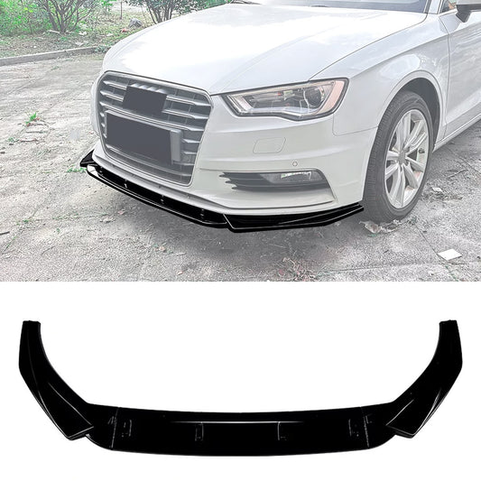 Audi A3 8V Pre Facelift 2013-2016 Standard Models Front Splitter In Gloss Black