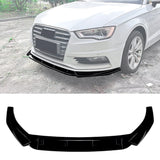 Audi A3 8V Pre Facelift 2013-2016 Standard Models Front Splitter In Gloss Black