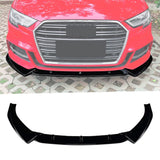 Audi A3 8V Facelift 2017-2020 Standard Models Front Splitter In Gloss Black
