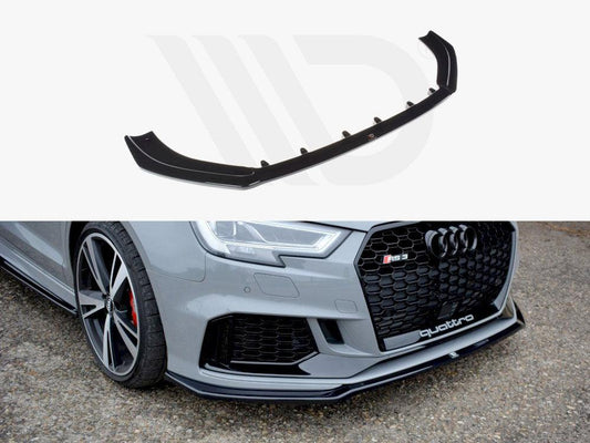 AUDI RS3 8V SEDAN - MAXTON FRONT SPLITTER V2 - GLOSS BLACK - RisperStyling