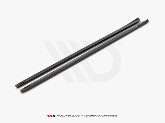 VOLKSWAGEN GOLF 2017-2020 MK7 R / R LINE MAXTON SIDE SKIRT SPLITTERS IN GLOSS BLACK