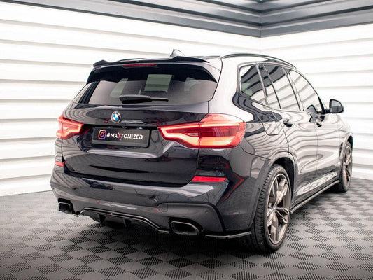 BMW X3 M40I / M40D G01 CENTRAL REAR SPLITTER (VERTICAL BARS) GLOSS BLACK - MAXTON - RisperStyling