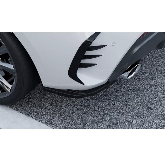 BMW 1 SERIES F40 M SPORT 2019-2024 REAR BUMPER CORNER SPLITTERS IN GLOSS BLACK