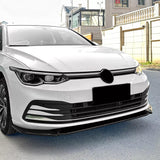 VOLKSWAGEN GOLF MK8 2020-2023 STANDARD (STYLE/LIFE) FRONT SPLITTER IN GLOSS BLACK