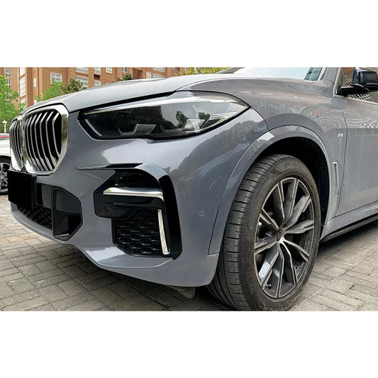 BMW X5 G05 (PRE LCI) M Sport 2019-2022 Front Bumper Canards In Gloss Black