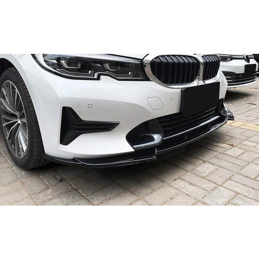 BMW 3 SERIES G20 PRE LCI 2019-2022 STANDARD (NON M SPORT) FRONT SPLITTER IN GLOSS BLACK