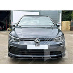 Volkswagen Golf MK8 GTI/GTD/R/R Line 2020+ - Gloss Black 3 - Piece Front Splitter V1