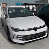 VOLKSWAGEN GOLF MK8.5 FACELIFT STANDARD MODELS (STYLE/LIFE) FRONT SPLITTER IN GLOSS BLACK
