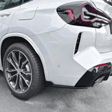 BMW X3 G01 LCI 2022+ M-Sport Rear Bumper Corner Splitters In Gloss Black
