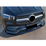 Mercedes GLE W167 C167 2019-2023 AMG Line Pre Facelift Front Splitter In Gloss Black
