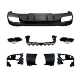 Mercedes GLE W167 2019+ AMG Line Rear Diffuser With Tips In Gloss Black