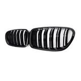 BMW 5 Series F10 2009-2017 DUAL SLAT FRONT GRILL IN GLOSS BLACK