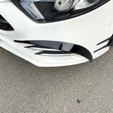 MERCEDES A CLASS AMG LINE 2018-2024 SEDAN / HATCHBACK FRONT CANARDS IN GLOSS BLACK