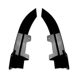 BMW 4 SERIES G22 G23 M SPORT 2020+ REAR BUMPER CORNER SPLITTERS IN GLOSS BLACK