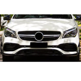 MERCEDES CLA C117 AMG LINE 2016-2019 FRONT SPLITTER LIP WITH CANARDS IN GLOSS BLACK