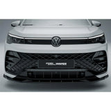 VW Tiguan R-Line MK3 2024 On Front Splitter In Gloss Black