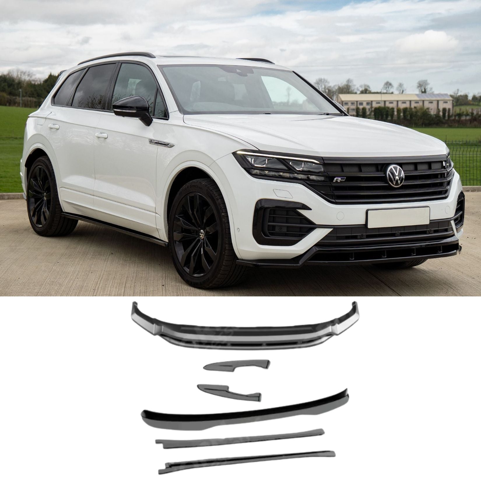 Aero Body Kit In Gloss Black For Volkswagen Touareg MK3 R Line 2018-2023 Main image