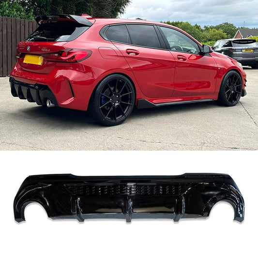BMW 1 Series F40 M135i 2018 - 2024 Gloss Black Rear Diffuser