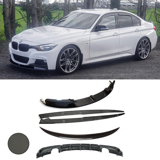 BMW 3 Series F30 M Sport 2012-2018 Carbon Look Full Aero Body Kit - Diffuser 0___0