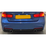 BMW 3 Series F30 M Sport 2012-2018 Gloss Black Full Aero Body Kit - Diffuser 0___0