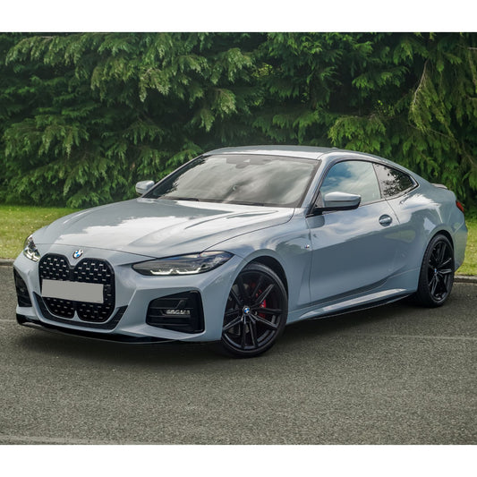 BMW 4 Series G22 M Sport 2020+ Side Skirt Splitters in Gloss Black