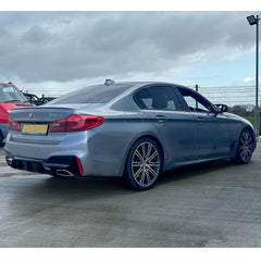 BMW 5 Series M Sport G30 G31 (pre LCI 2017-2020) M5 Look Rear Diffuser - Quad Exit Gloss Black