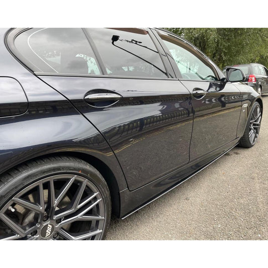 BMW 5 Series M Sport F10 F18 Side Skirt Splitters in Gloss Black