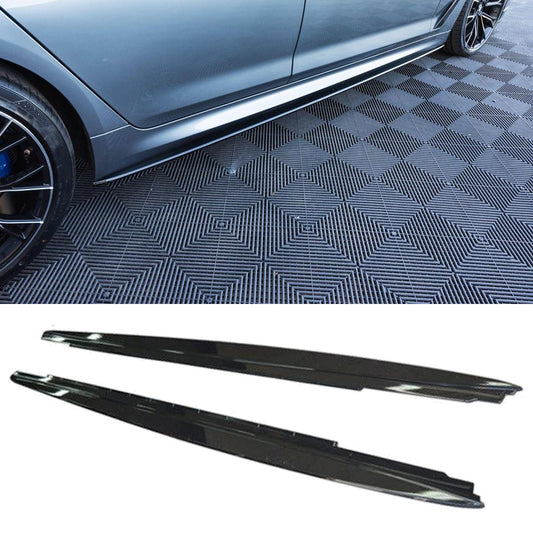 BMW 5 Series M Sport G30 G31 2017+ Side Skirt Splitters In Gloss Black