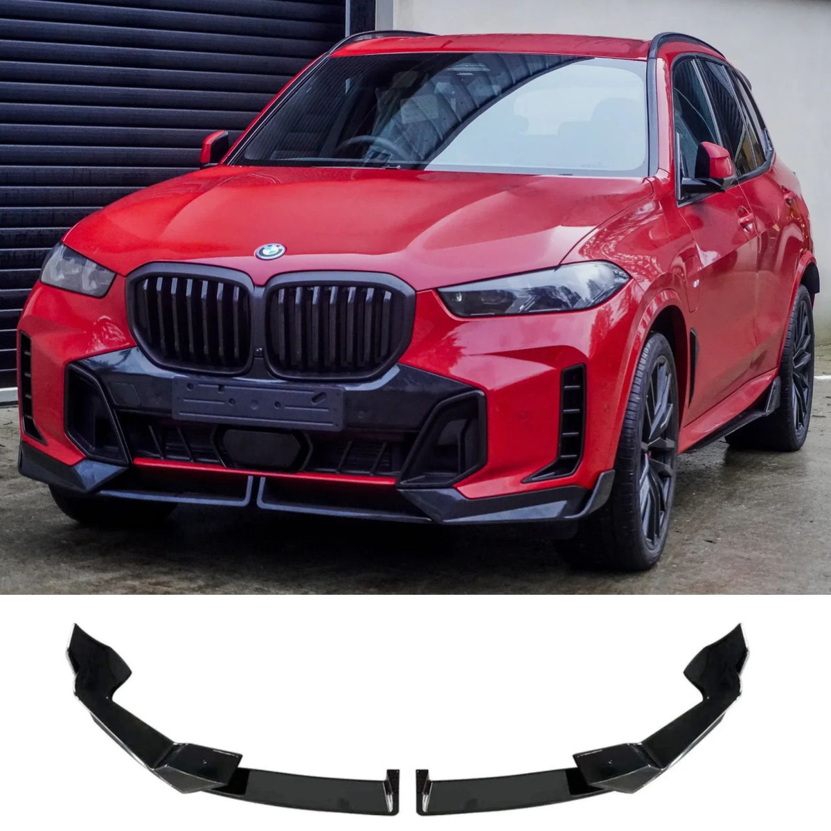 BMW X5 G05 LCI M Sport 2023+ Front Splitter In Gloss Black