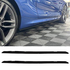 Bmw 2 Series F22 M Sport 2014-2021 Side Skirt Splitters In Gloss Black