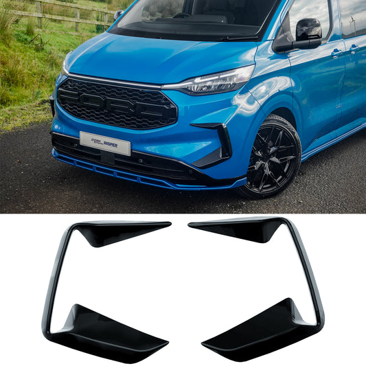 Ford Transit Custom MK2 2024 On Front Aero Canard Loops In Gloss Black