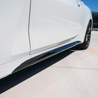 BMW 4 Series G22 M Sport 2020+ Side Skirt Splitters in Gloss Black